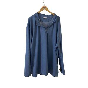 Peter Millar Men's Blue Mini Skull Print Long Sleeve Sweater - 4XT